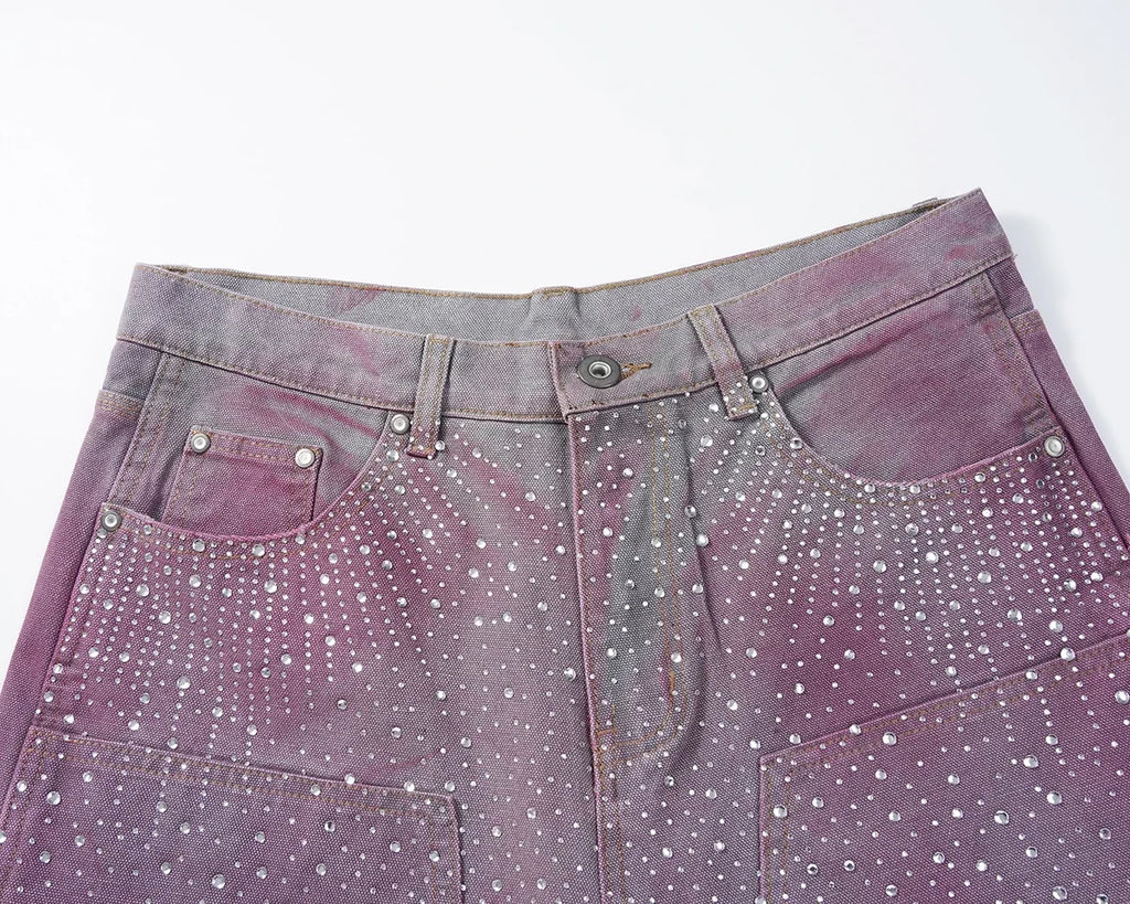 Purple Diamonds Jorts