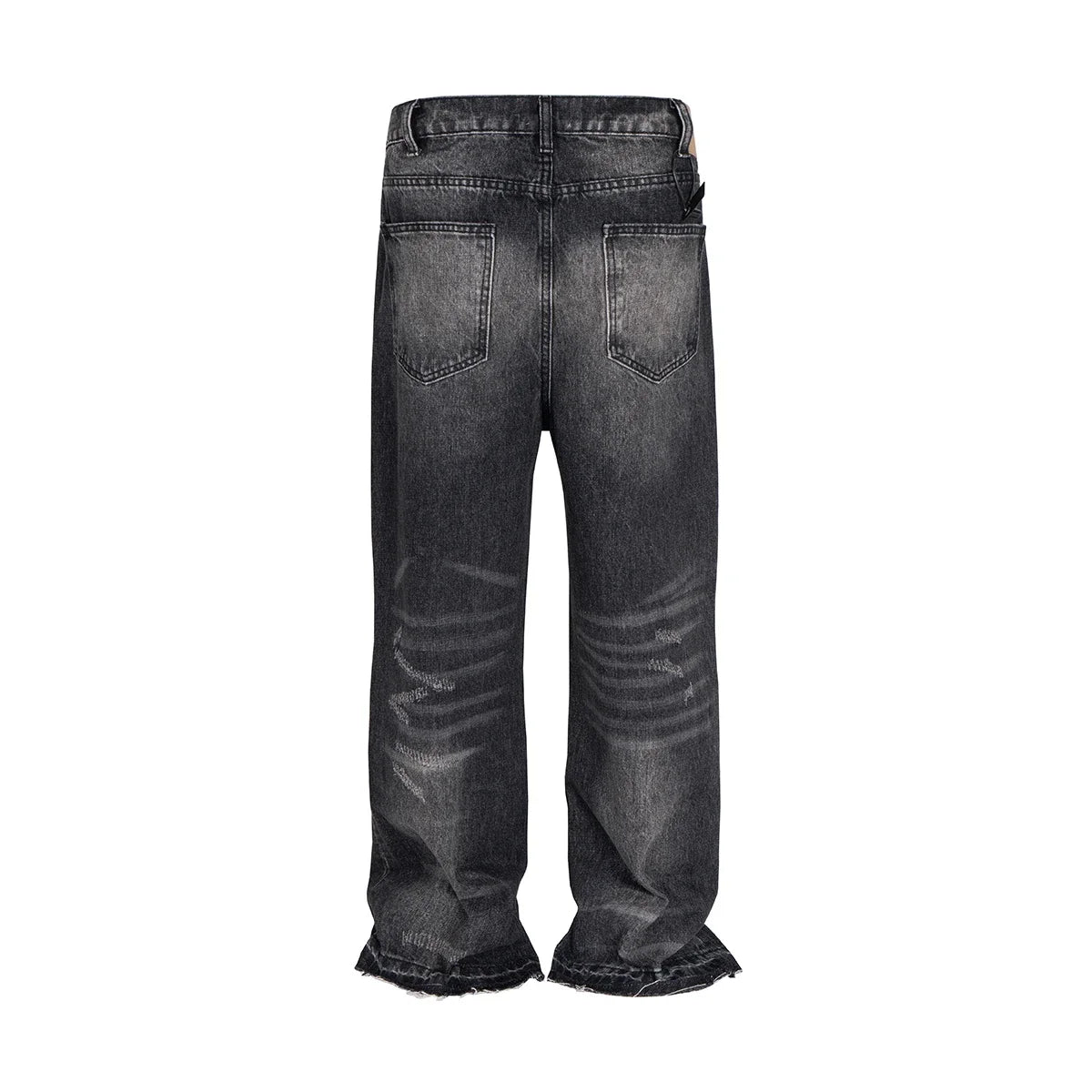 Gray Ripped Flared Jeans