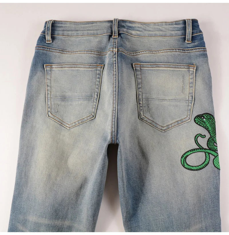 Green Mamba Skinny Jeans