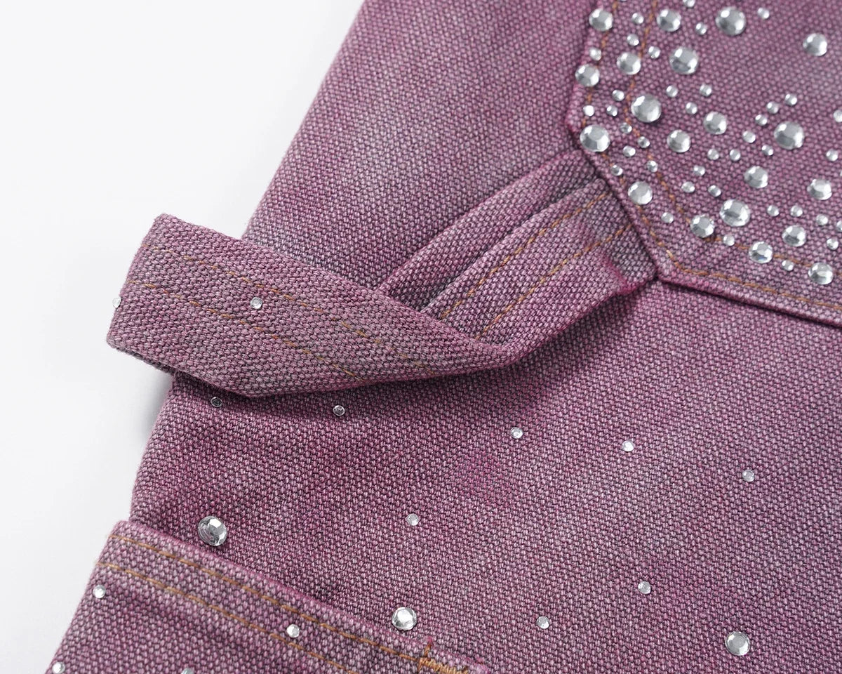 Purple Diamonds Jorts