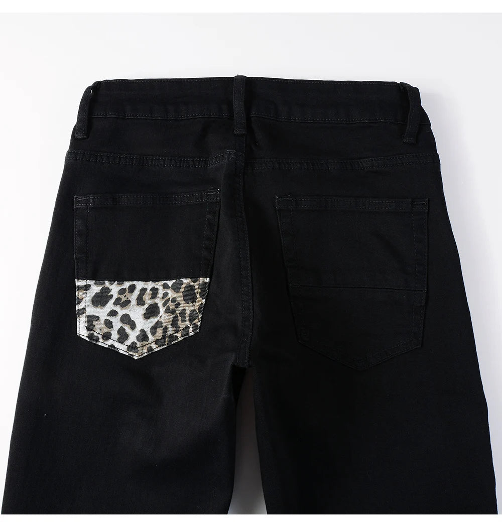 Jaguar Patchwork Skinny Jeans