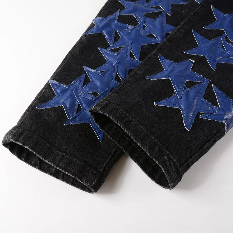 Blue Stars Skinny Jeans