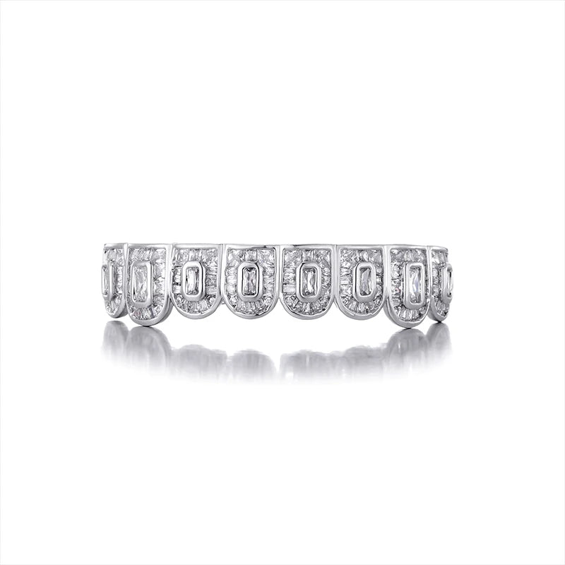 Iced-out baguette Grillz 8x8