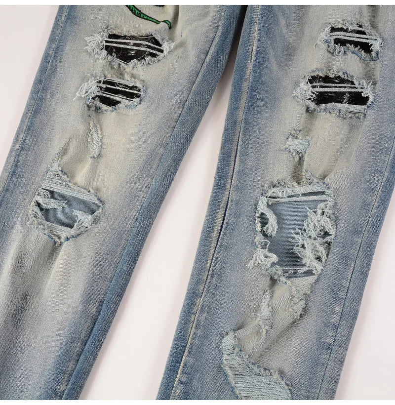 Green Mamba Skinny Jeans