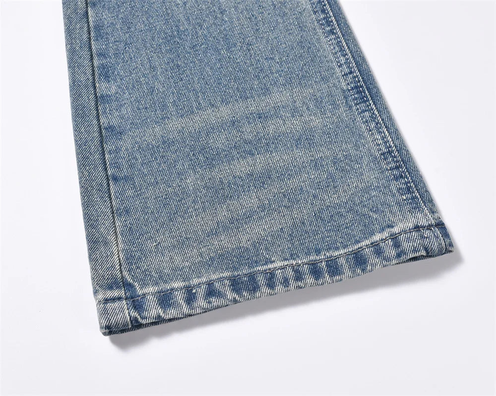 Scraped Flared Jeans