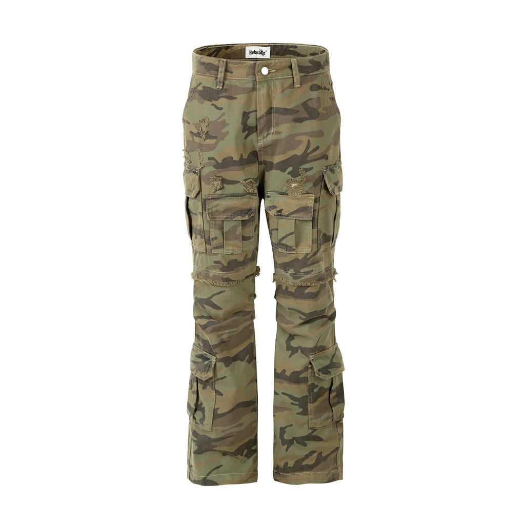 Camo Flared Jeans