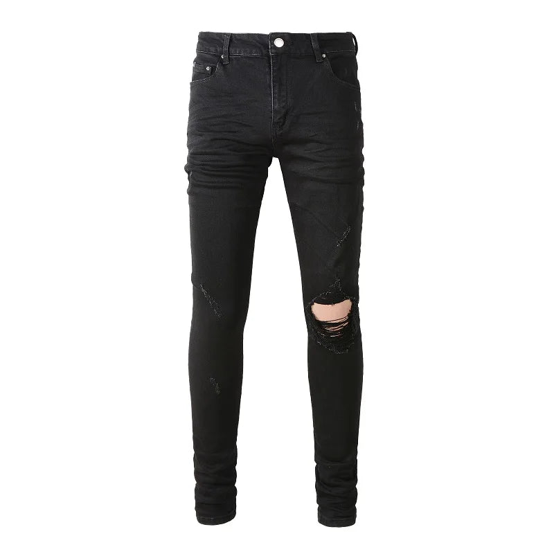 Classic Black Ripped Skinny Jeans