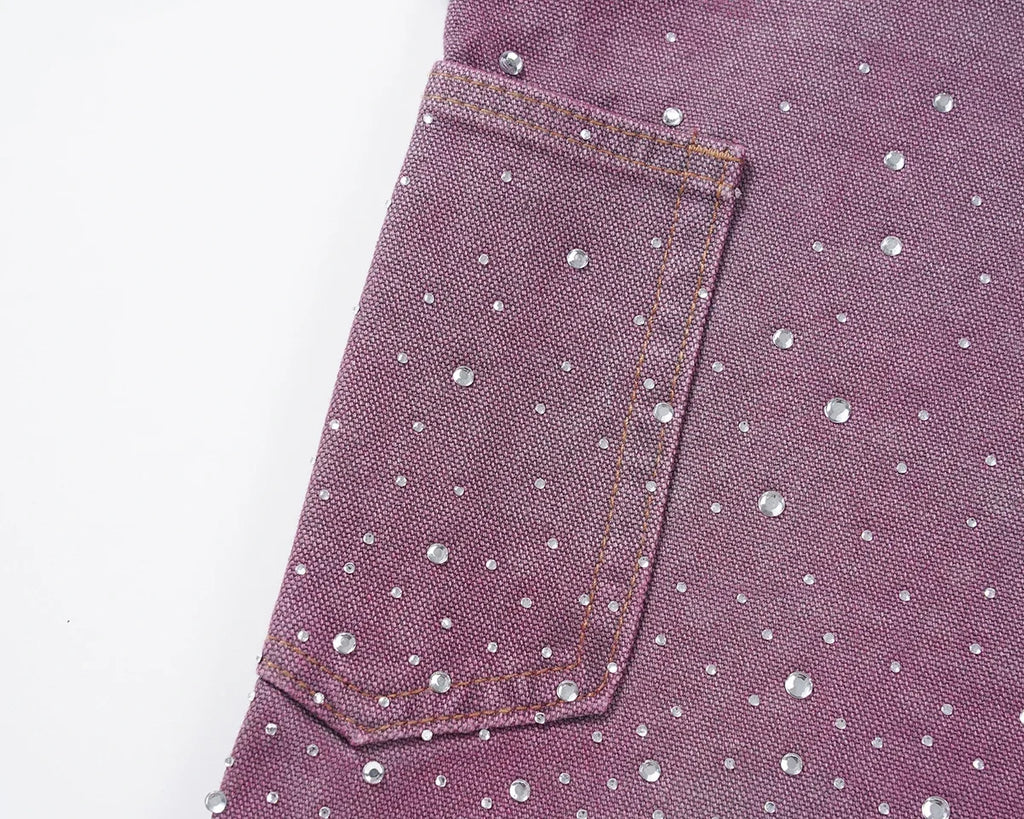 Purple Diamonds Jorts