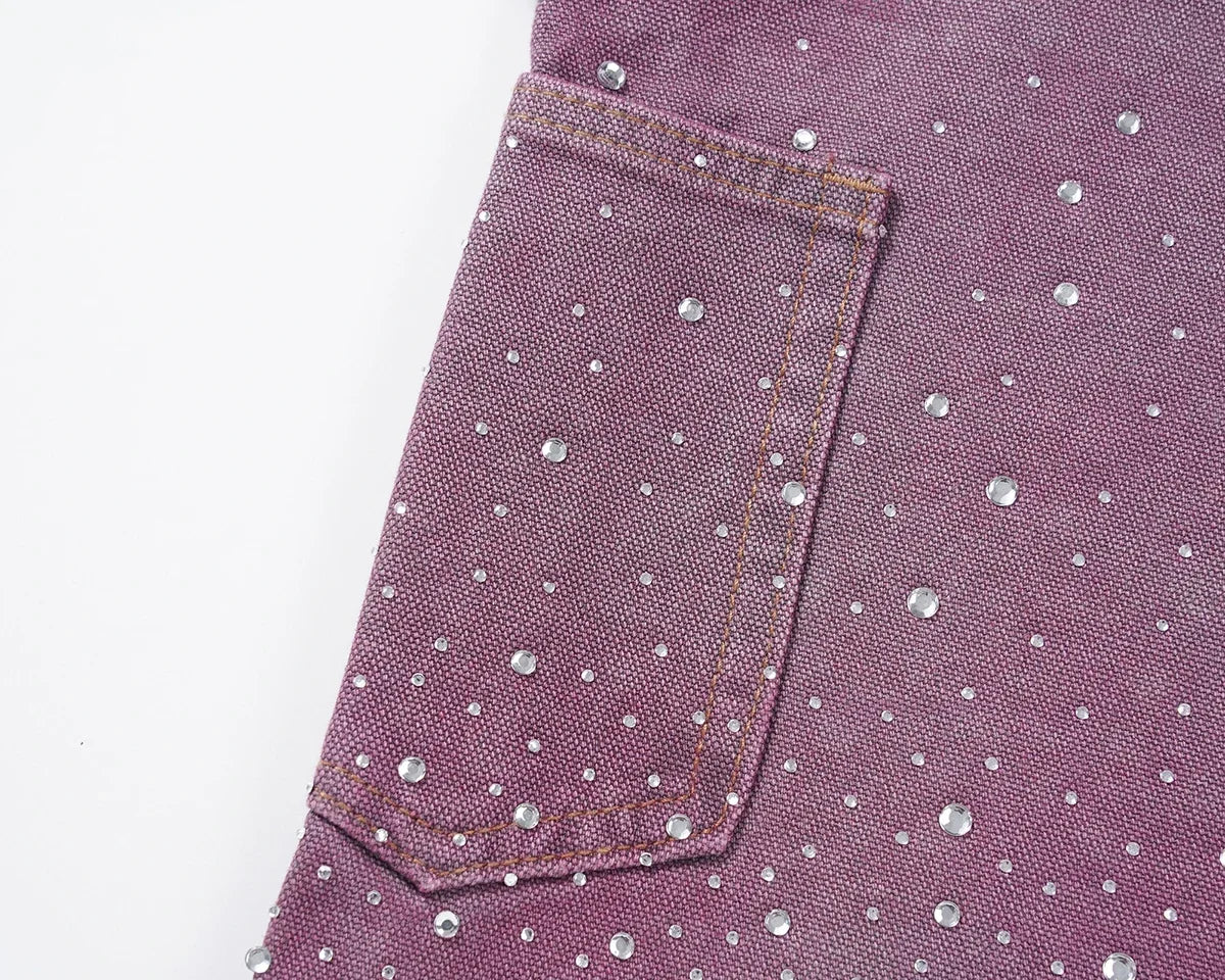 Purple Diamonds Jorts