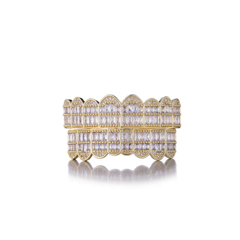 Iced-out baguette Grillz 8x8