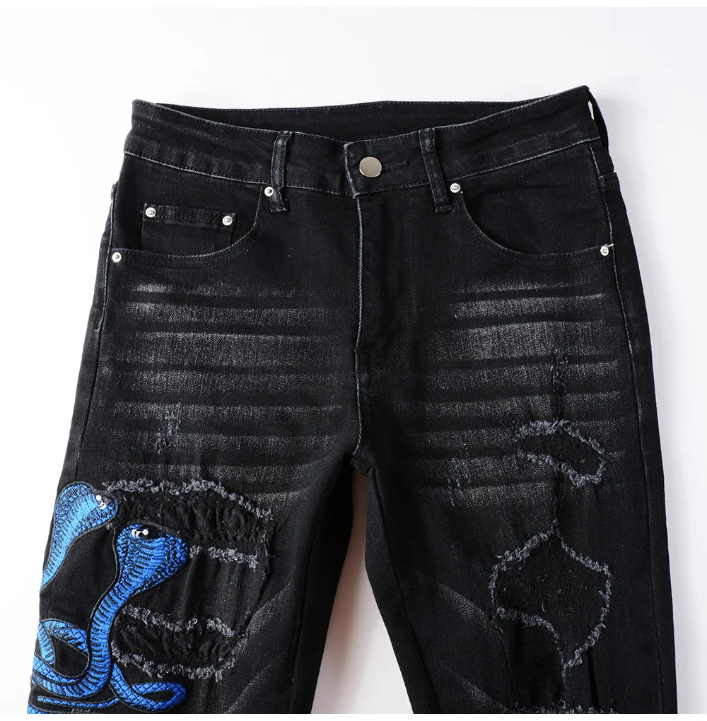 Royal Blue Mamba Skinny Jeans