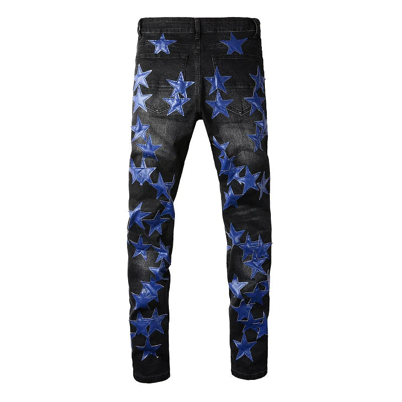 Blue Stars Skinny Jeans