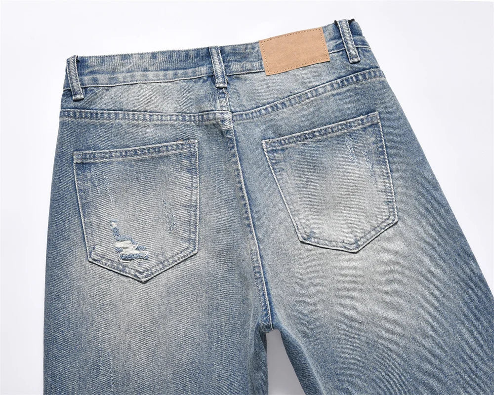 Scraped Flared Jeans