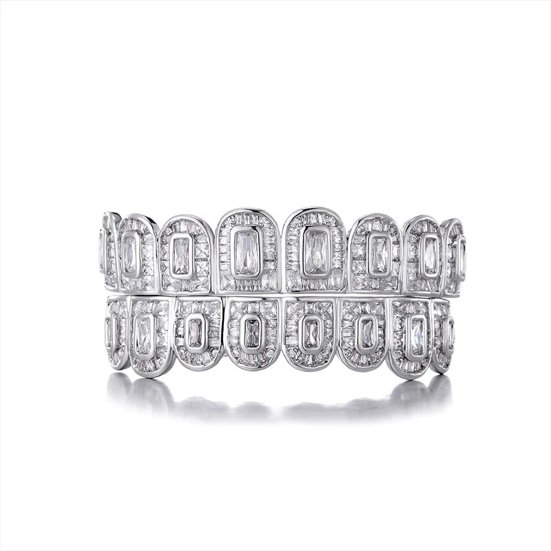 Iced-out baguette Grillz 8x8