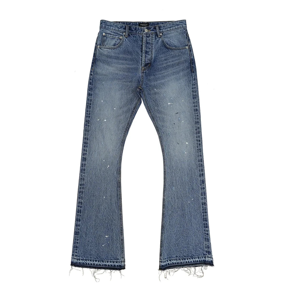 Splattered Paint Blue Flared Jeans