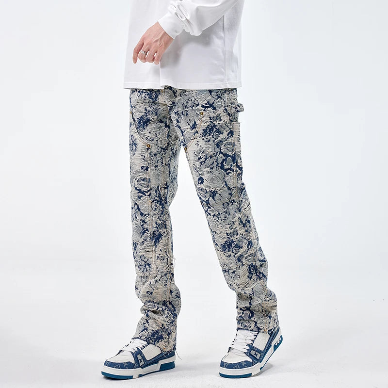 Chaps Floral Weave Relaxed Jeans