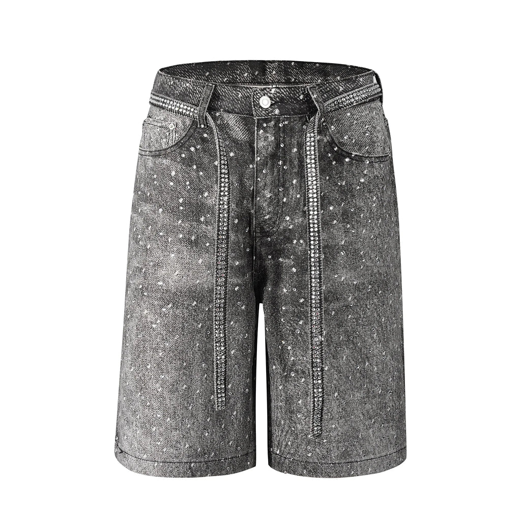 Gray Diamonds Jorts
