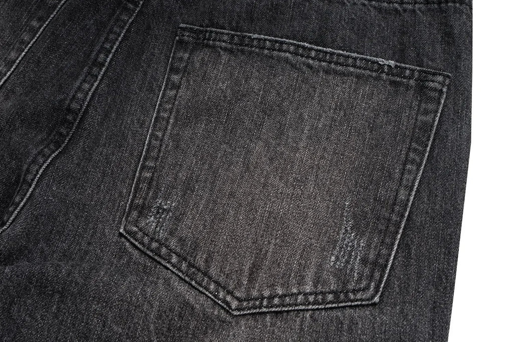 Splattered Paint Gray Flared Jeans