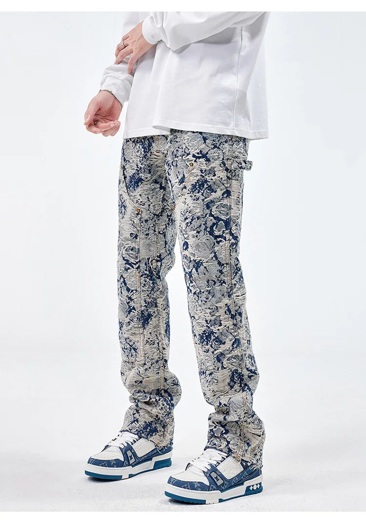 Chaps Floral Weave Relaxed Jeans