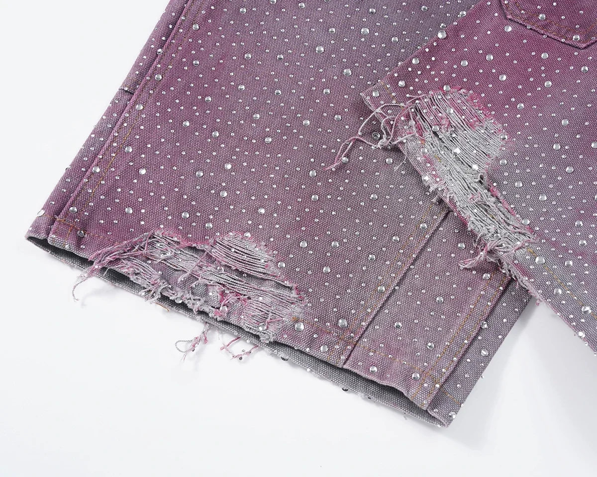 Purple Diamonds Jorts