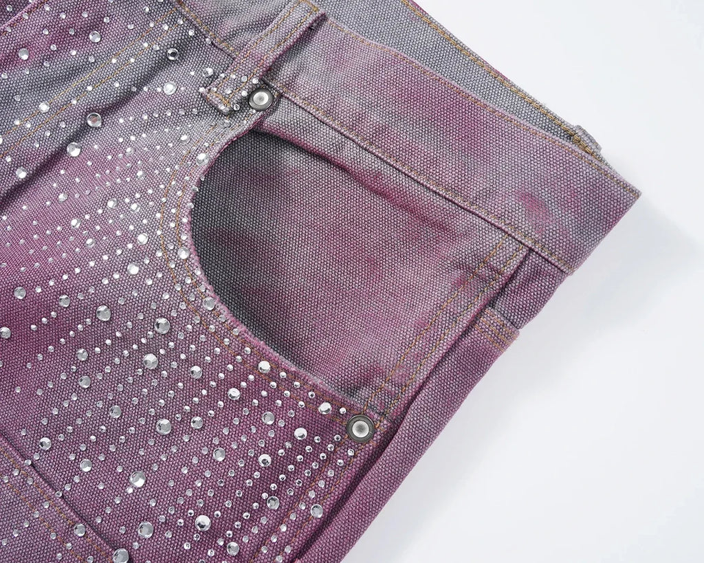 Purple Diamonds Jorts