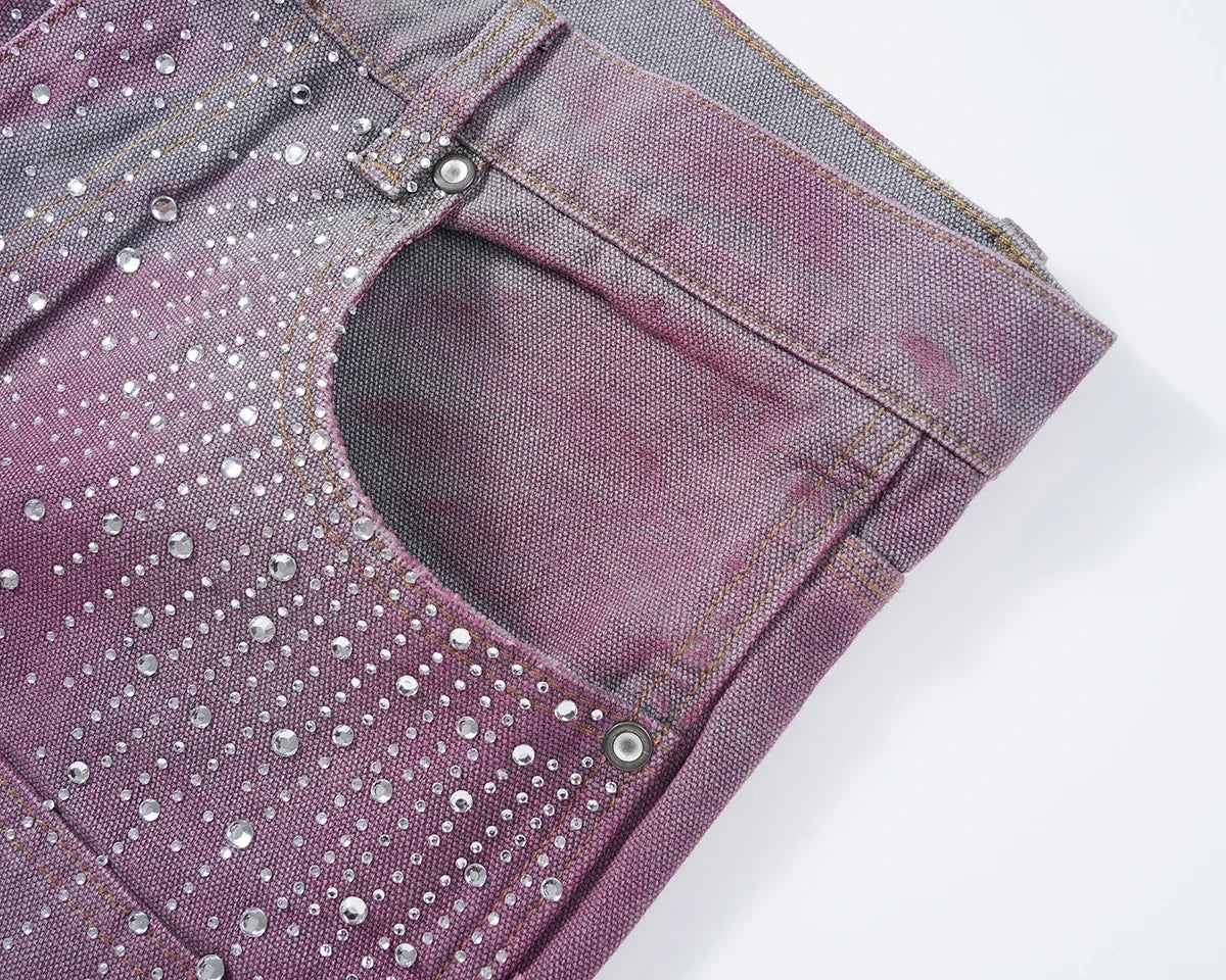 Purple Diamonds Jorts