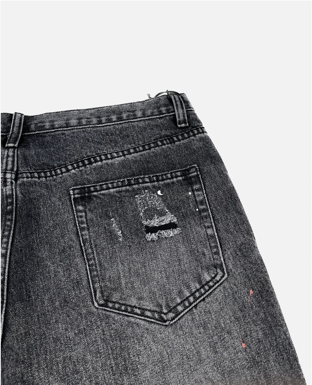 Black Cut Flared Jeans