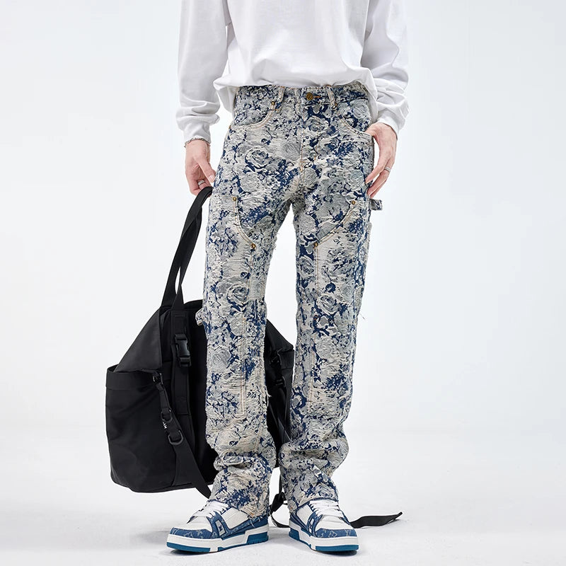 Chaps Floral Weave Relaxed Jeans