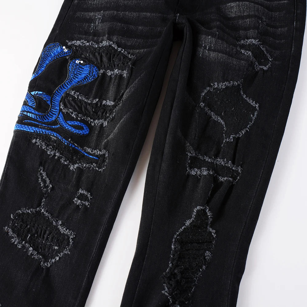 Royal Blue Mamba Skinny Jeans