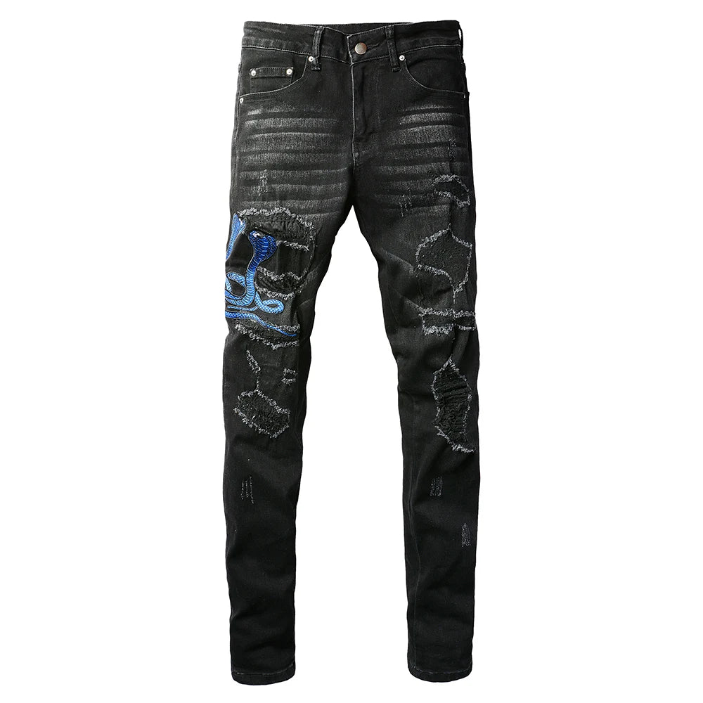 Royal Blue Mamba Skinny Jeans