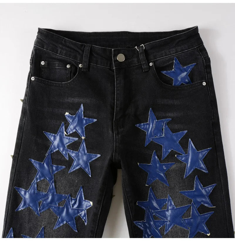 Blue Stars Skinny Jeans