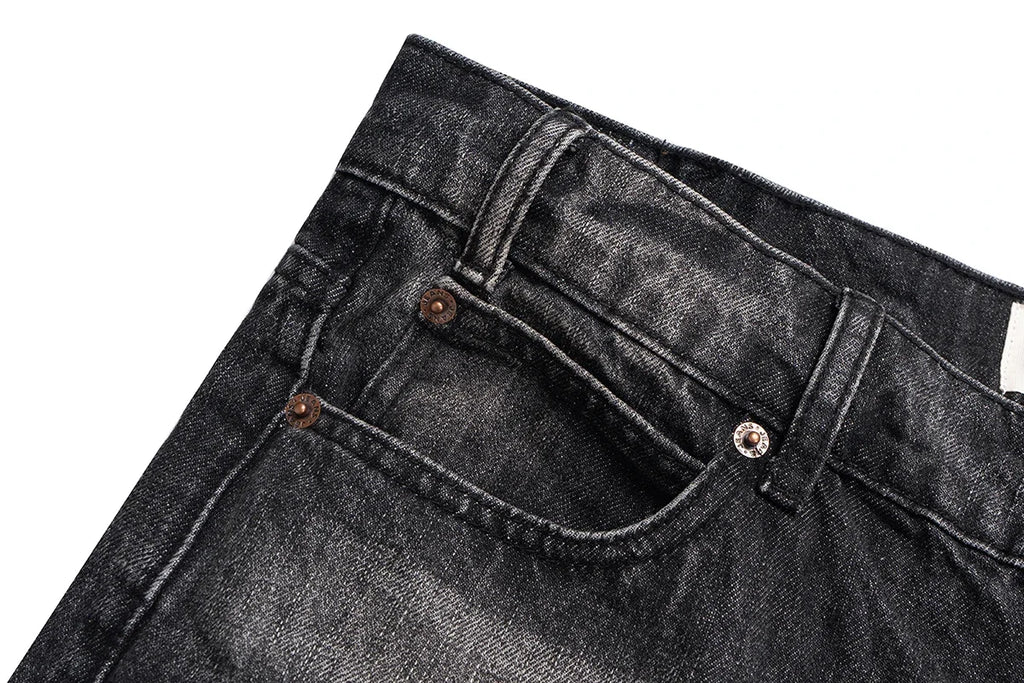 Gray Ripped Flared Jeans