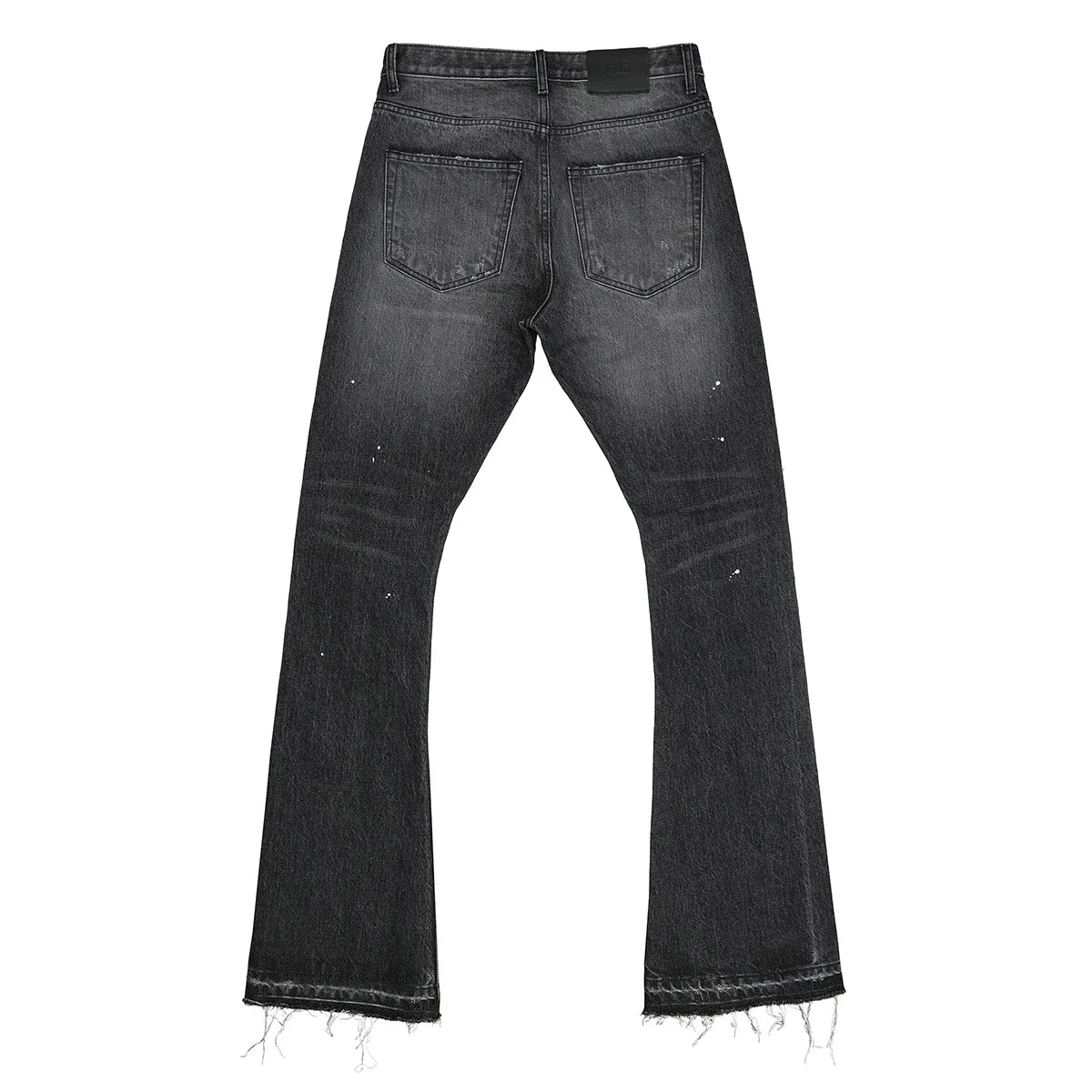 Splattered Paint Black Flared Jeans