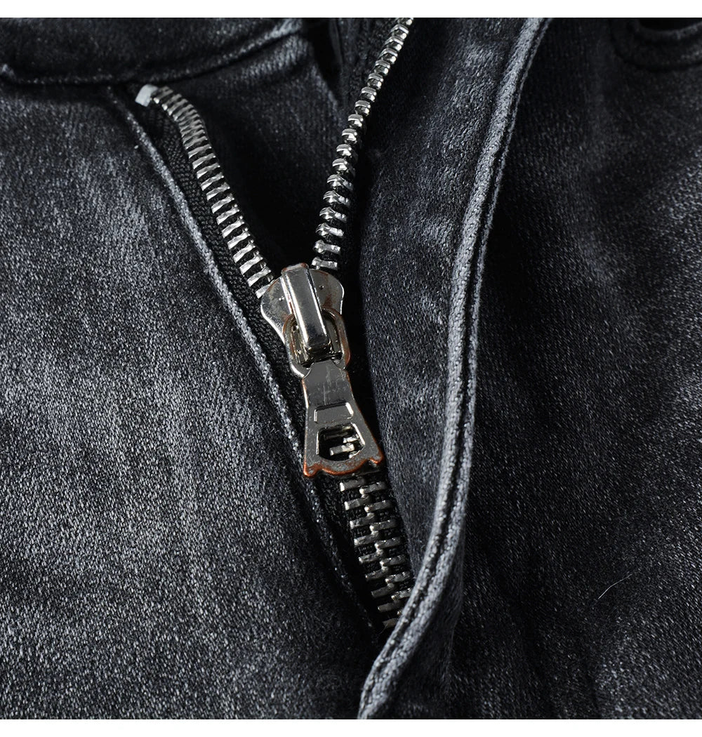 Black Diamond Painted Gray Skinny Jeans