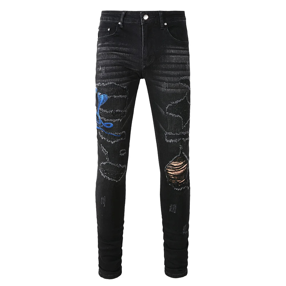 Royal Blue Mamba Skinny Jeans