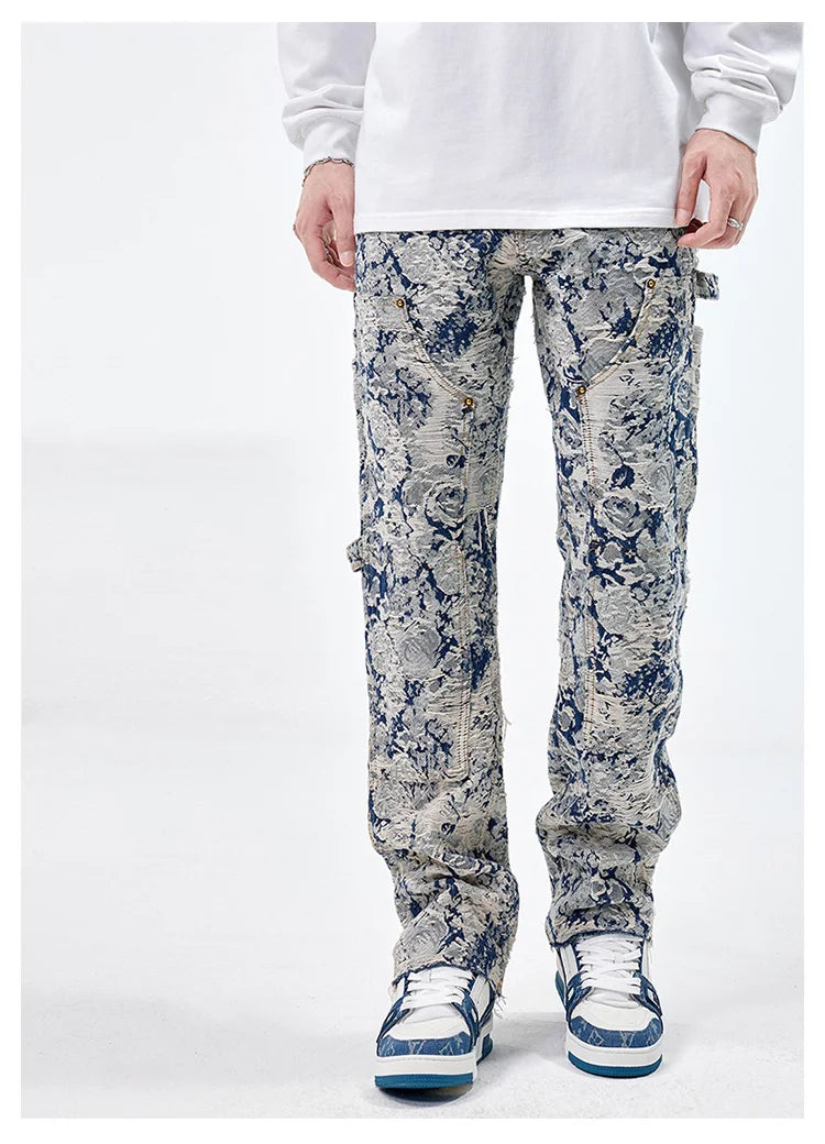 Chaps Floral Weave Relaxed Jeans