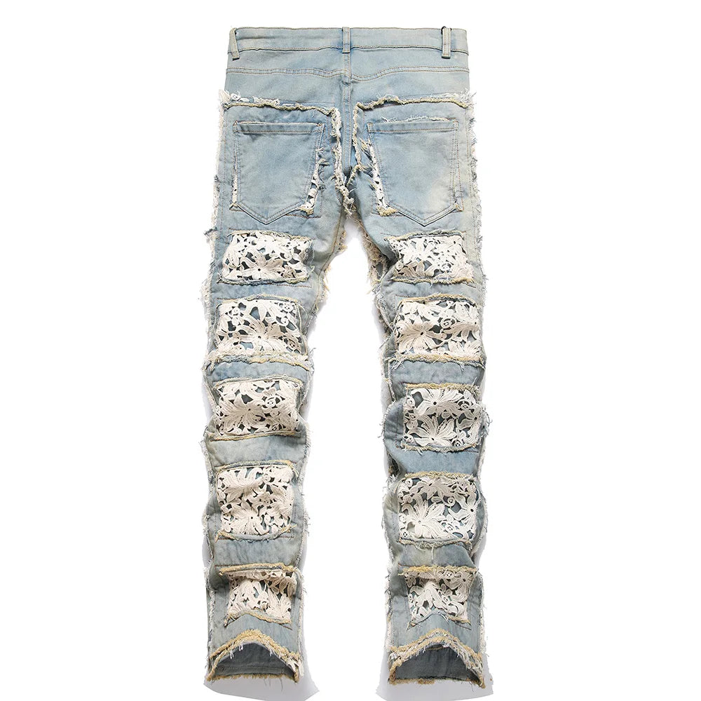 Embroidered Slim Fit Jeans