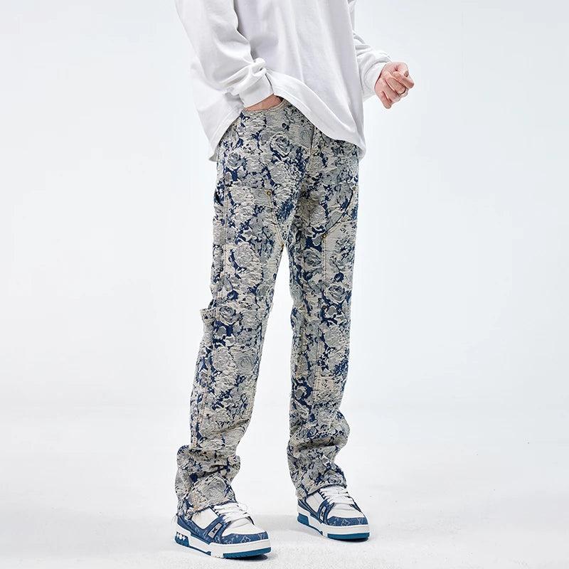 Chaps Floral Weave Relaxed Jeans