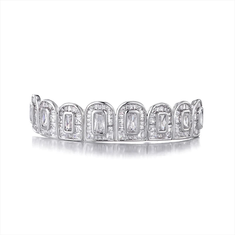 Iced-out baguette Grillz 8x8