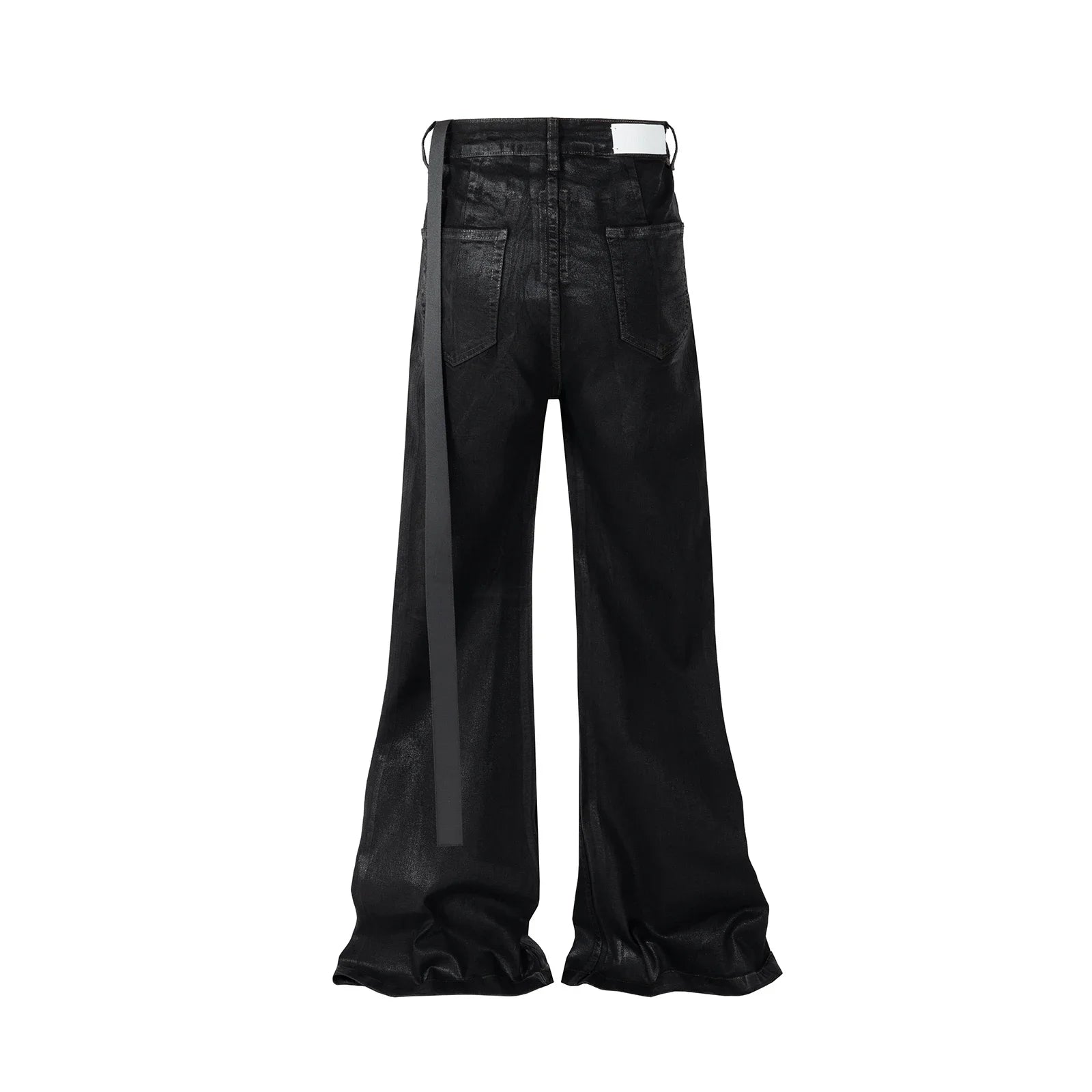 Black Cerated Stacked Jeans