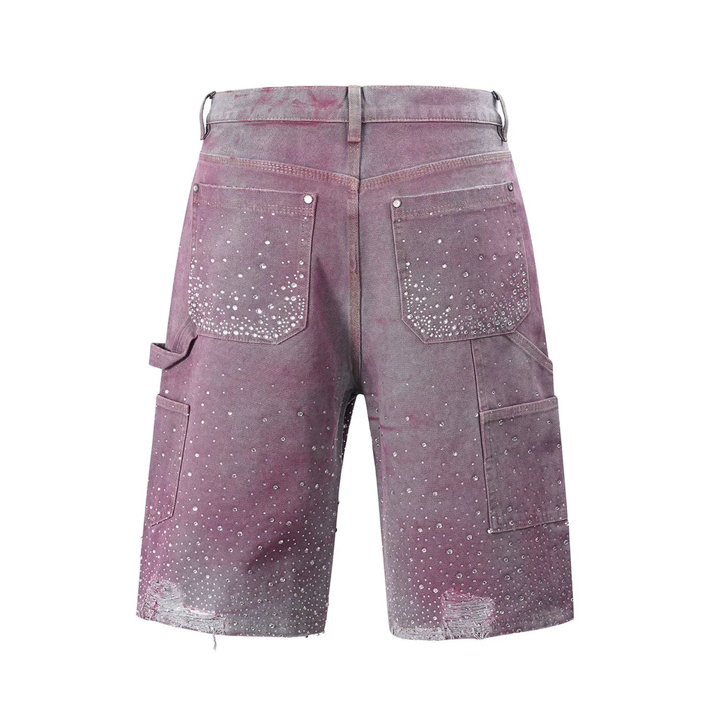 Purple Diamonds Jorts
