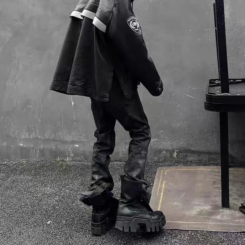 Hand Brushed Stacked Jeans