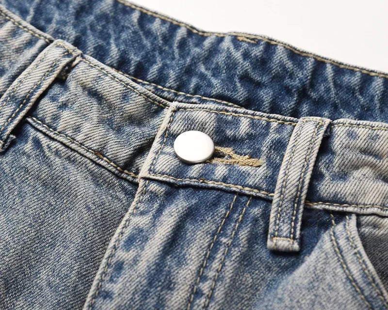 Splattered Paint Light Gray Flared Jeans