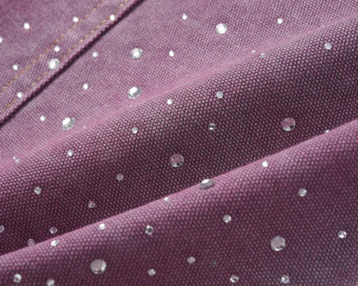 Purple Diamonds Jorts