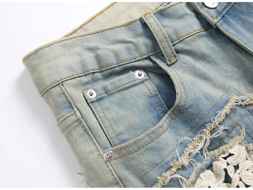 Embroidered Slim Fit Jeans