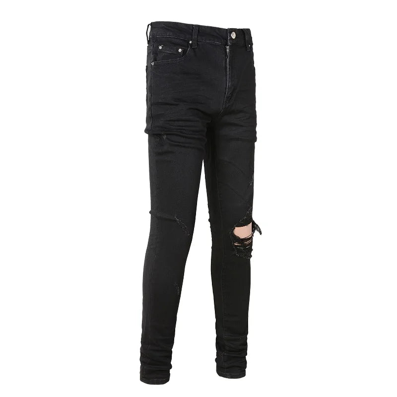 Classic Black Ripped Skinny Jeans