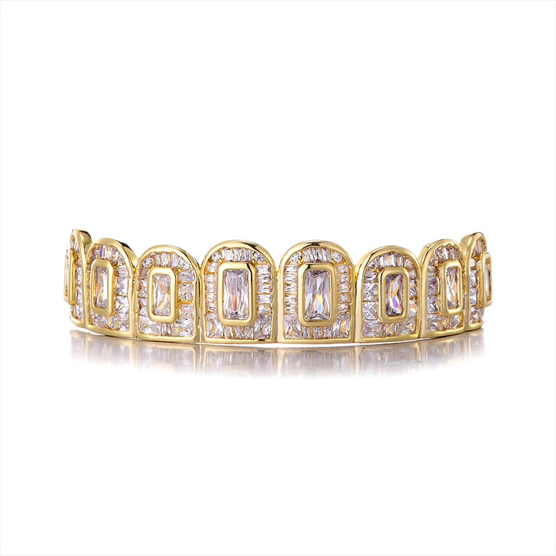 Iced-out baguette Grillz 8x8