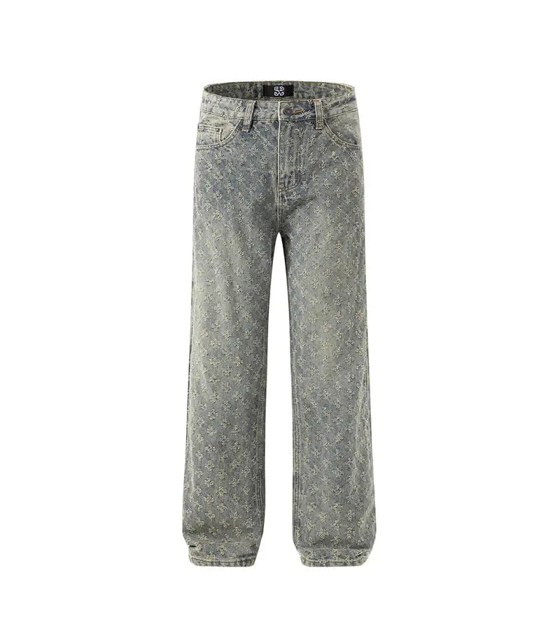 Grey Crafted Relaxed Jeans