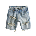 Ripped Blue Jorts