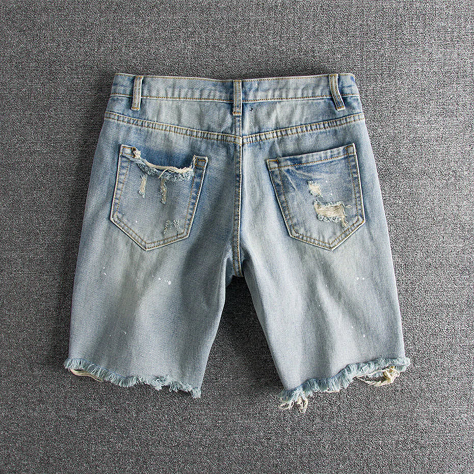 Ripped Blue Jorts